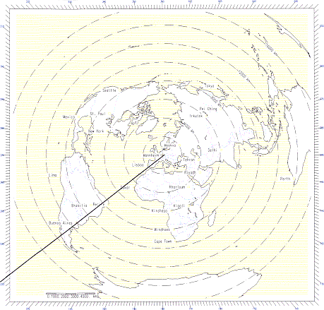 great circle maps