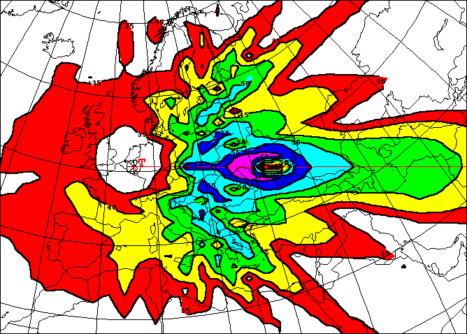 typical coverage map rhombic antenna